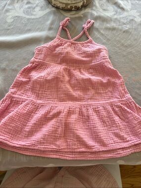Cat & Jack Pink Tiered Gauze Sundress